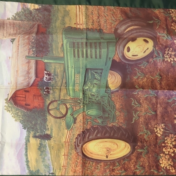 Large Beth O’Bryant John Deere Farm Tractor Decor Garden Flag - Picture 2 of 4
